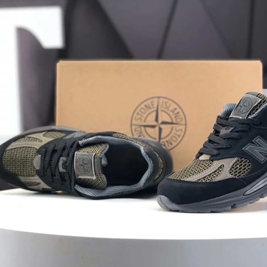 giày new balance x stone island 991v2 made in england 'black' u991sd2