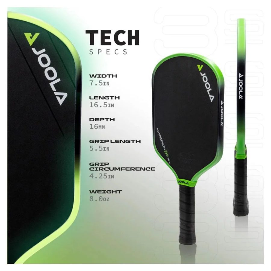 vợt pickleball joola 3s ben johns 16mm upa-a "green"