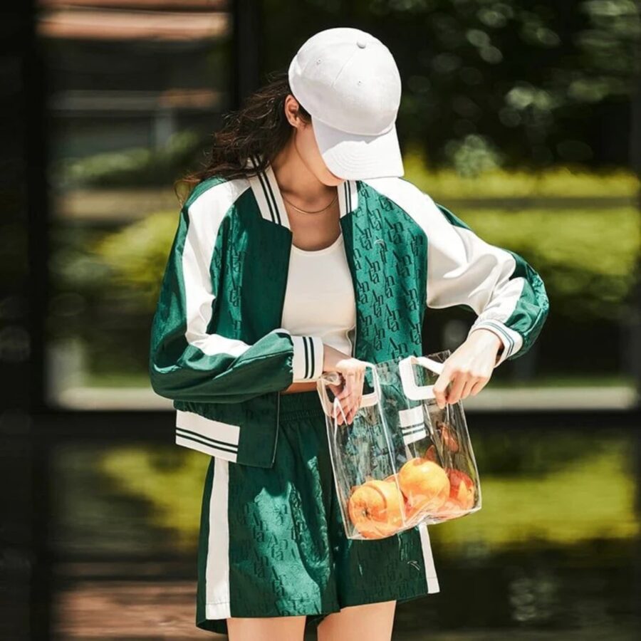 áo anta khoác gió thể thao nữ a-uv protect xanh lá 1624c3603-2