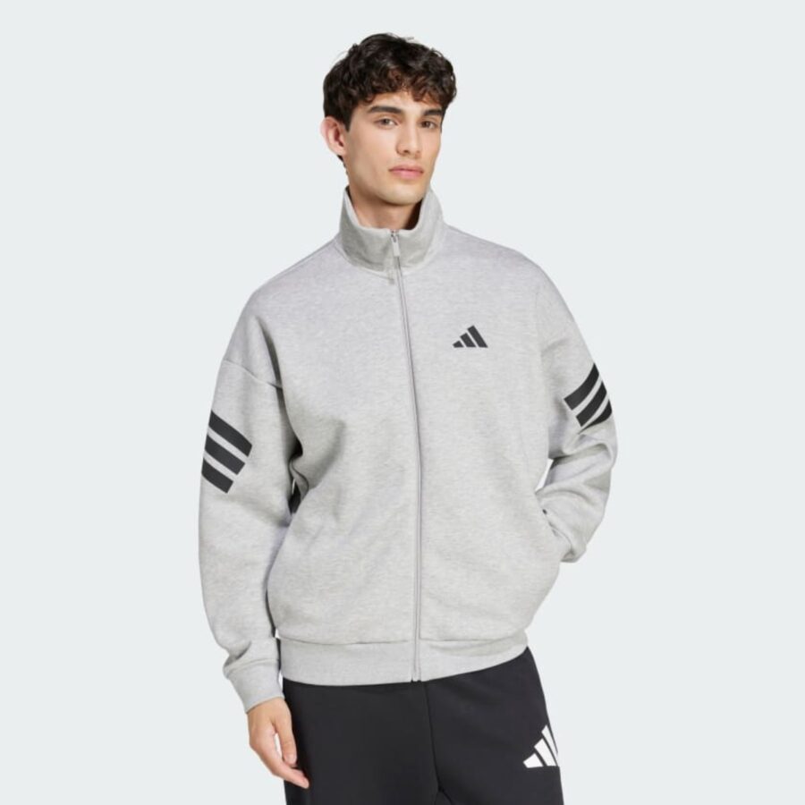 áo adidas track jacket dệt thoi 3 sọc future icons xám jd4886