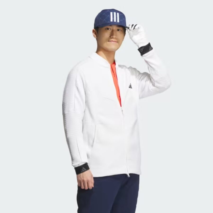 áo adidas khoác dài tay khóa kéo cold.rdy trắng hy0951