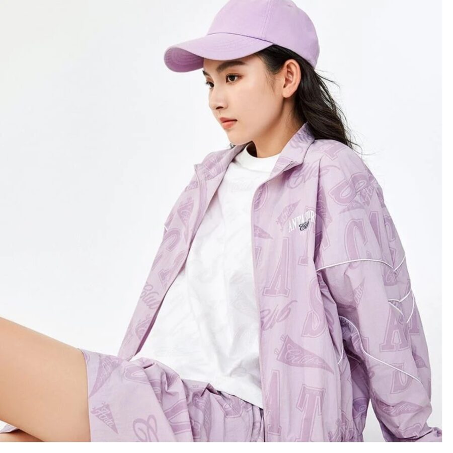 áo anta khoác gió thể thao nữ a-uv protect tím 1624c8609-2