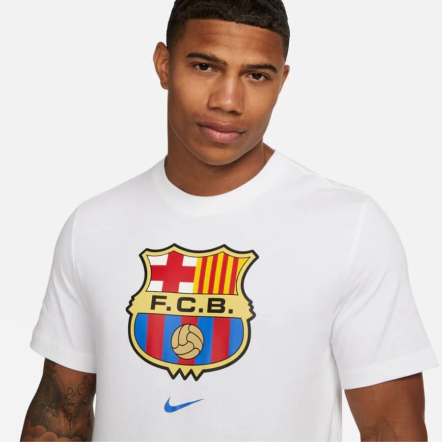 áo nike barcelona 2023 crest tee 'white' fd3065-100