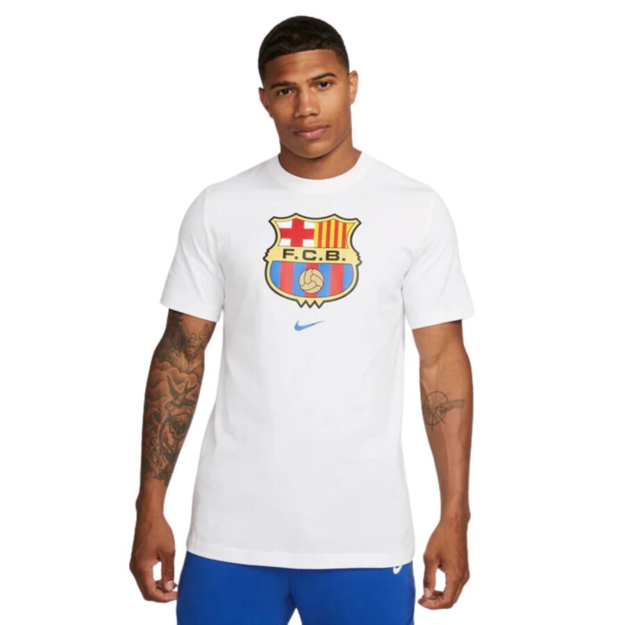 áo nike barcelona 2023 crest tee 'white' fd3065-100