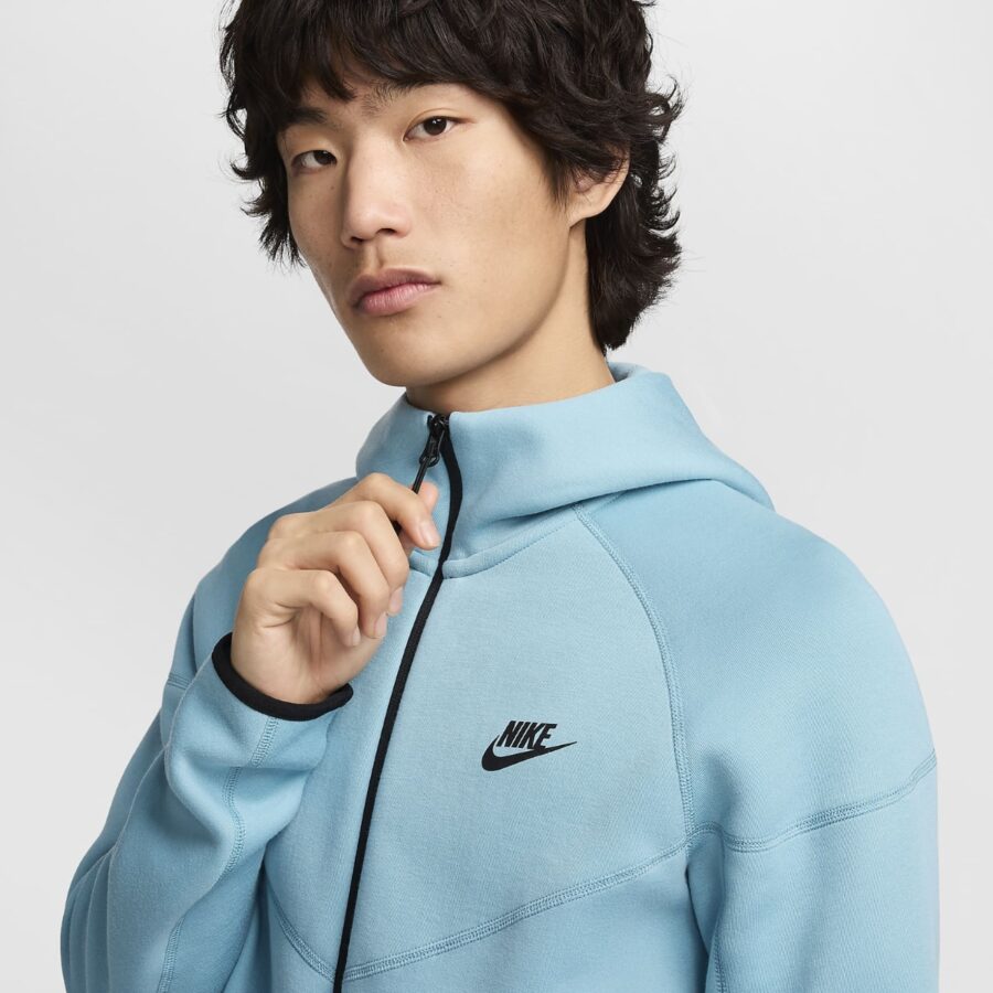 áo nike sportswear tech fleece windrunner denim turquoise fb7922-464