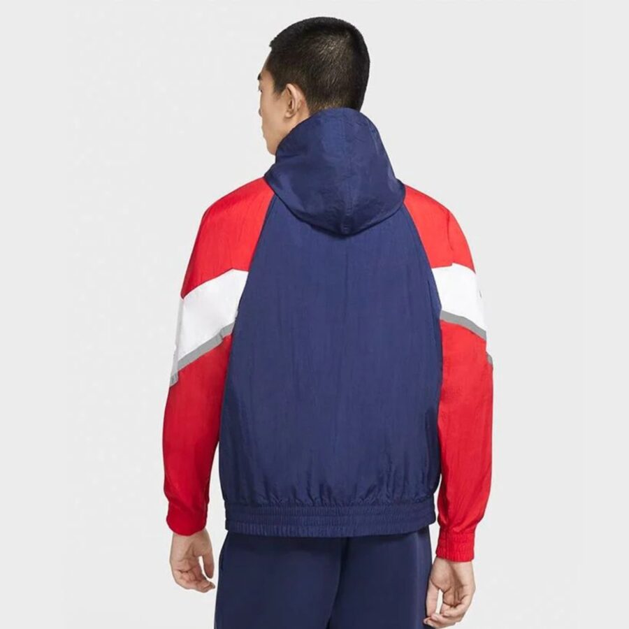 áo nike sportswear windrunner+ hooded windproof reflective jacket red cz0782-410