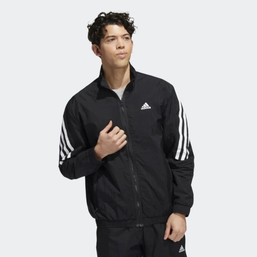 áo adidas future icons 3-stripes woven track top đen hj9944
