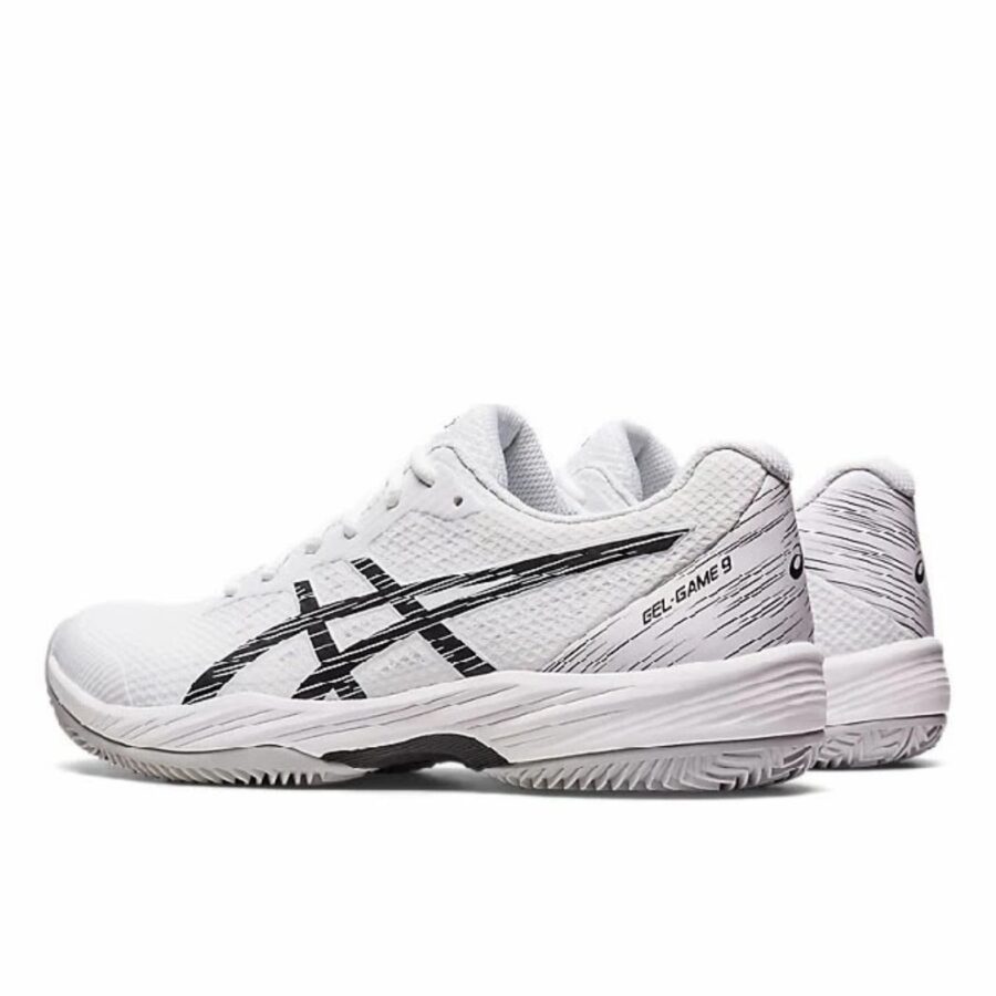 giày asics gel game 9 clay oc 'white black' 1041a358-100