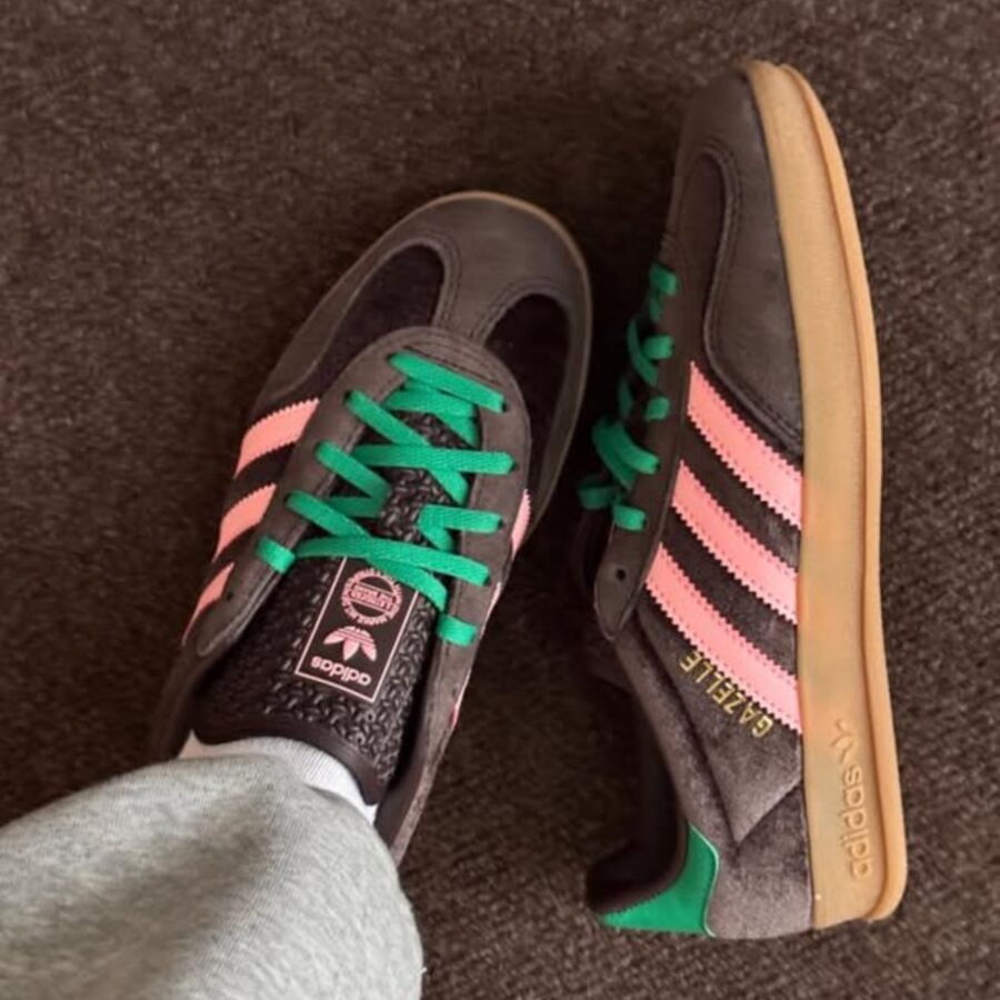 giày adidas gazelle indoor w dark brown glow pink ji2714