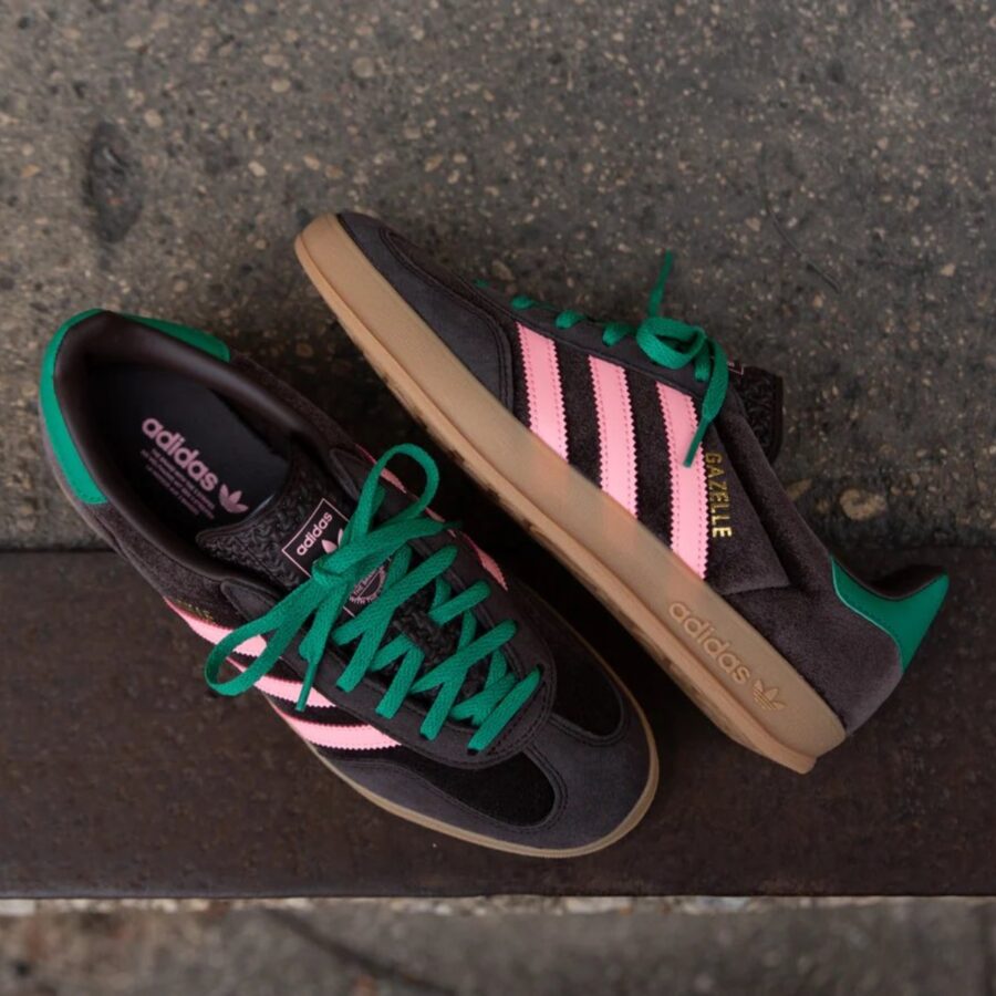 giày adidas gazelle indoor w dark brown glow pink ji2714