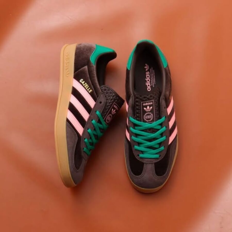 giày adidas gazelle indoor w dark brown glow pink ji2714
