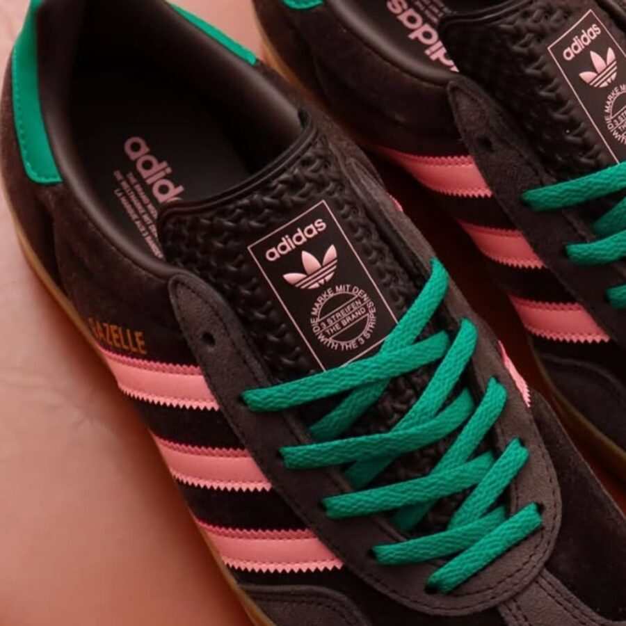 giày adidas gazelle indoor w dark brown glow pink ji2714