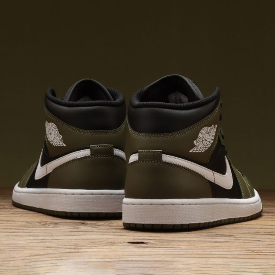 giày air jordan 1 mid 'black medium olive' dq8426-092