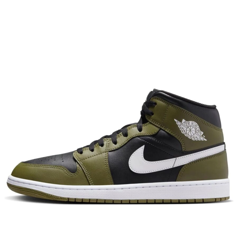 giày air jordan 1 mid 'black medium olive' dq8426-092