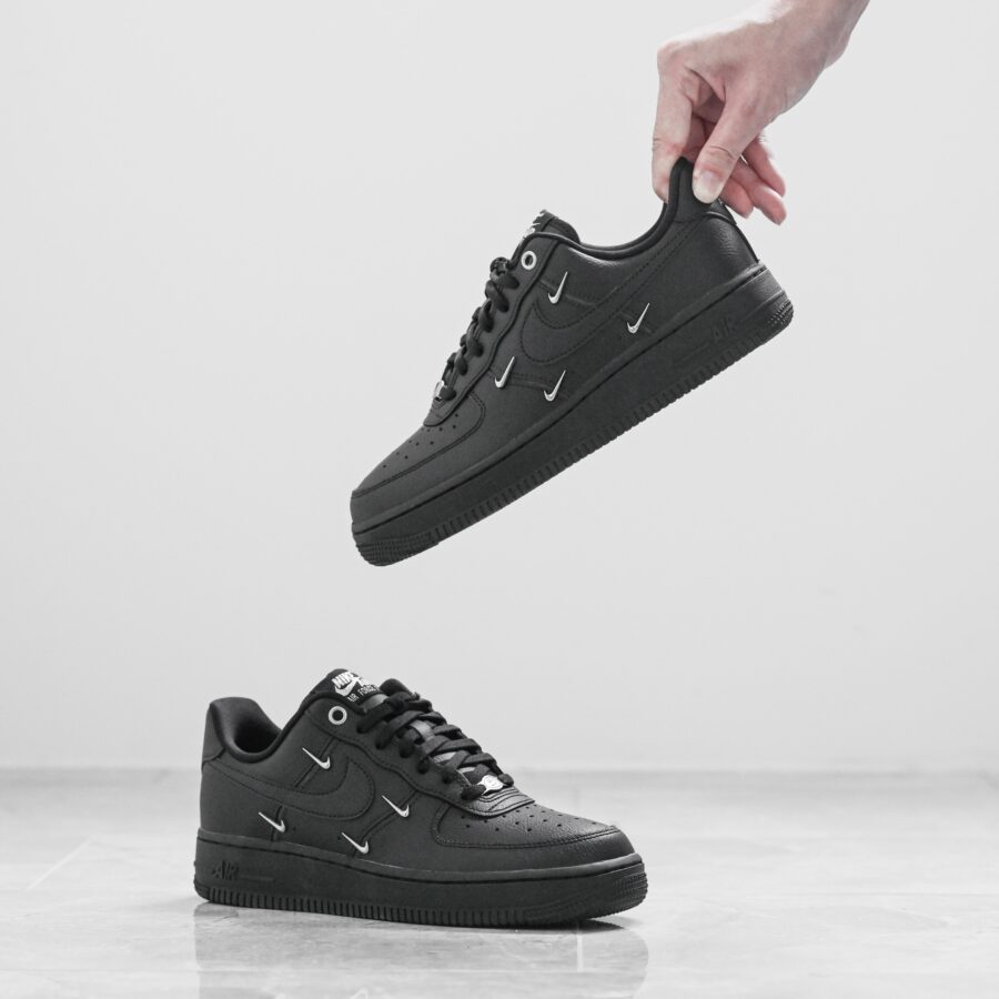 giày giày nike air force 1 low ‘black silver ’ hq1180-001