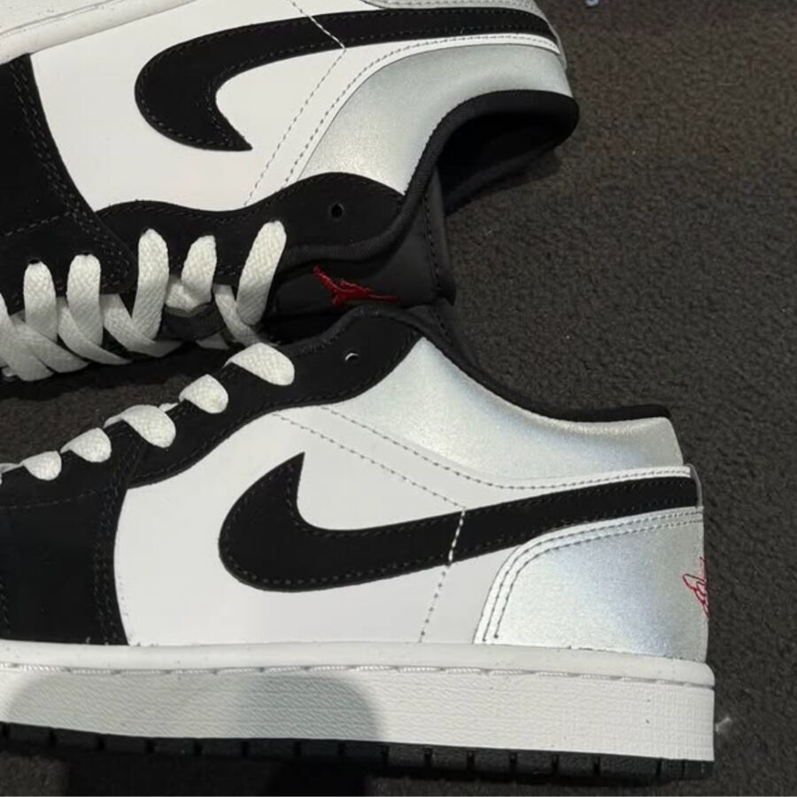 giày jordan 1 low se fire red black matte silver hf3148-106 [smoke grey v5]