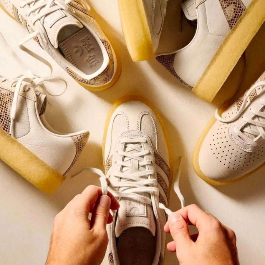 giày kith ronnie fieg × clarks × adidas originals 8th street gazelle indoor 'snakeskin' js1754