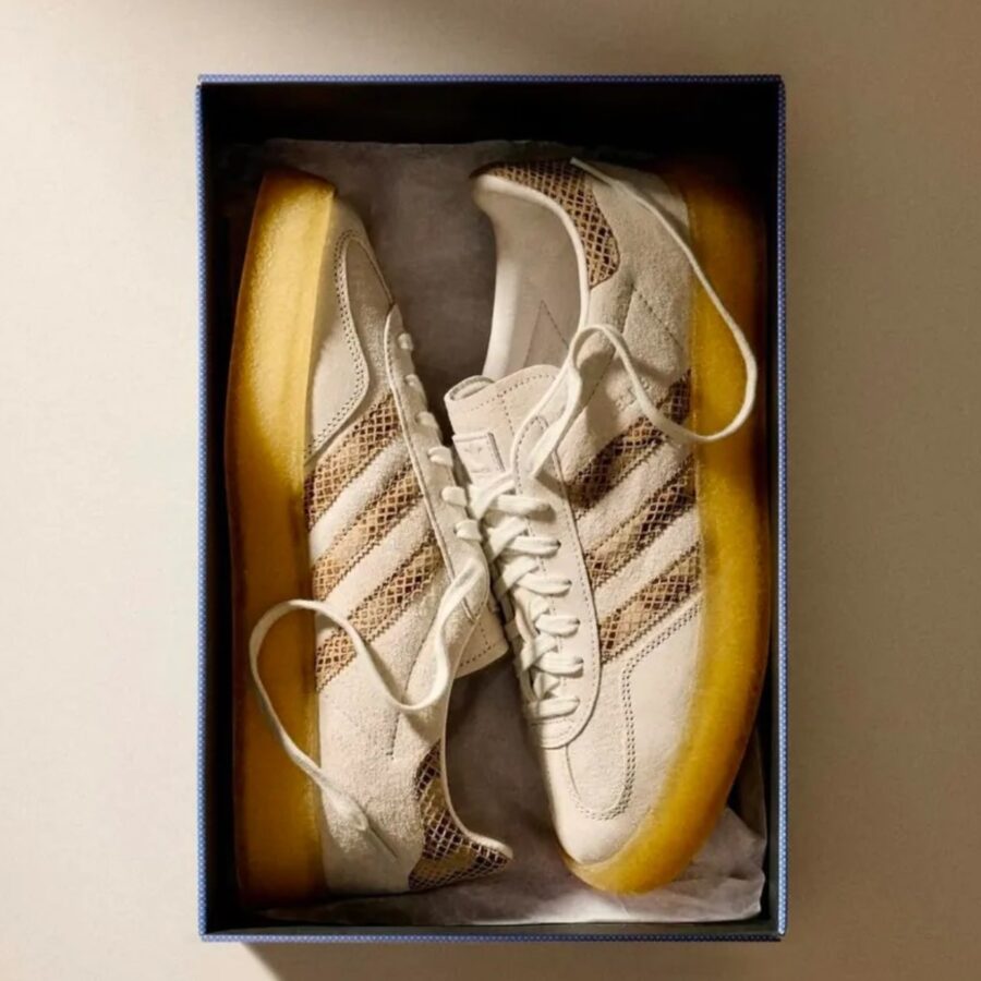 giày kith ronnie fieg × clarks × adidas originals 8th street gazelle indoor 'snakeskin' js1754