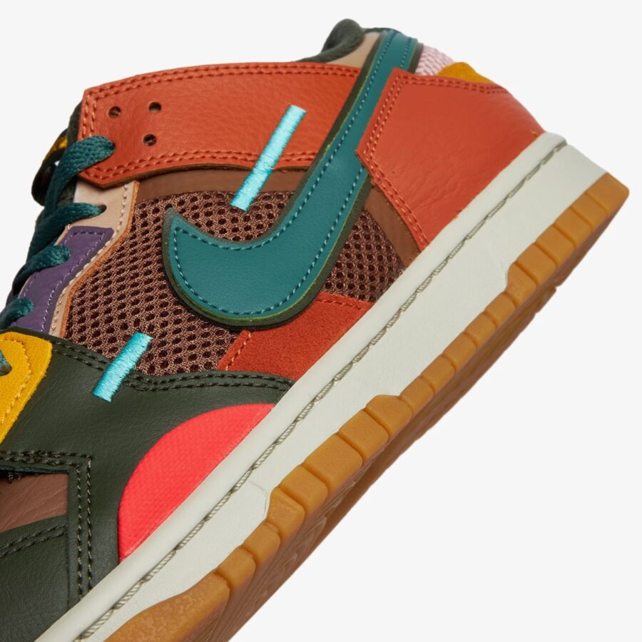 giày nike dunk low scrap "archeo brown" db0500-200