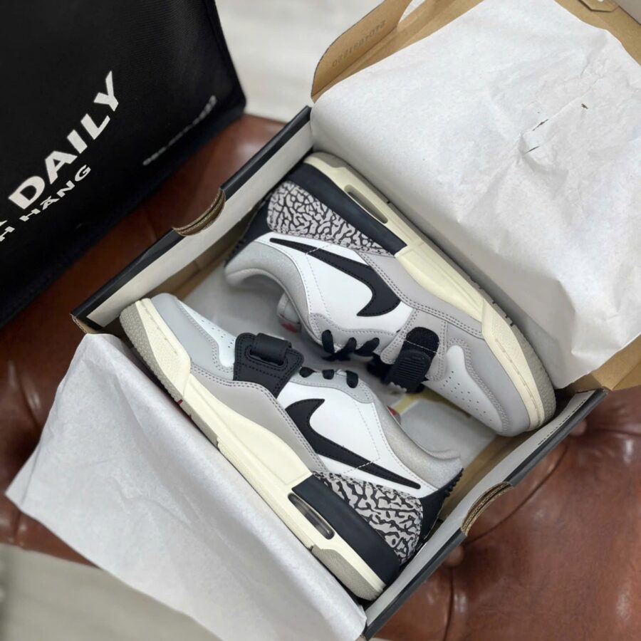 giày nike jordan legacy 312 low gs ‘tech grey cement’ cd9054-101