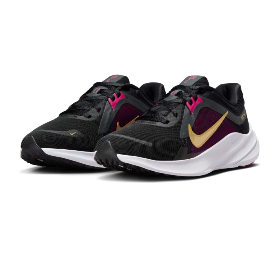 giày nike quest 5 'black dark smoke grey fireberry metallic gold' dd9291-009