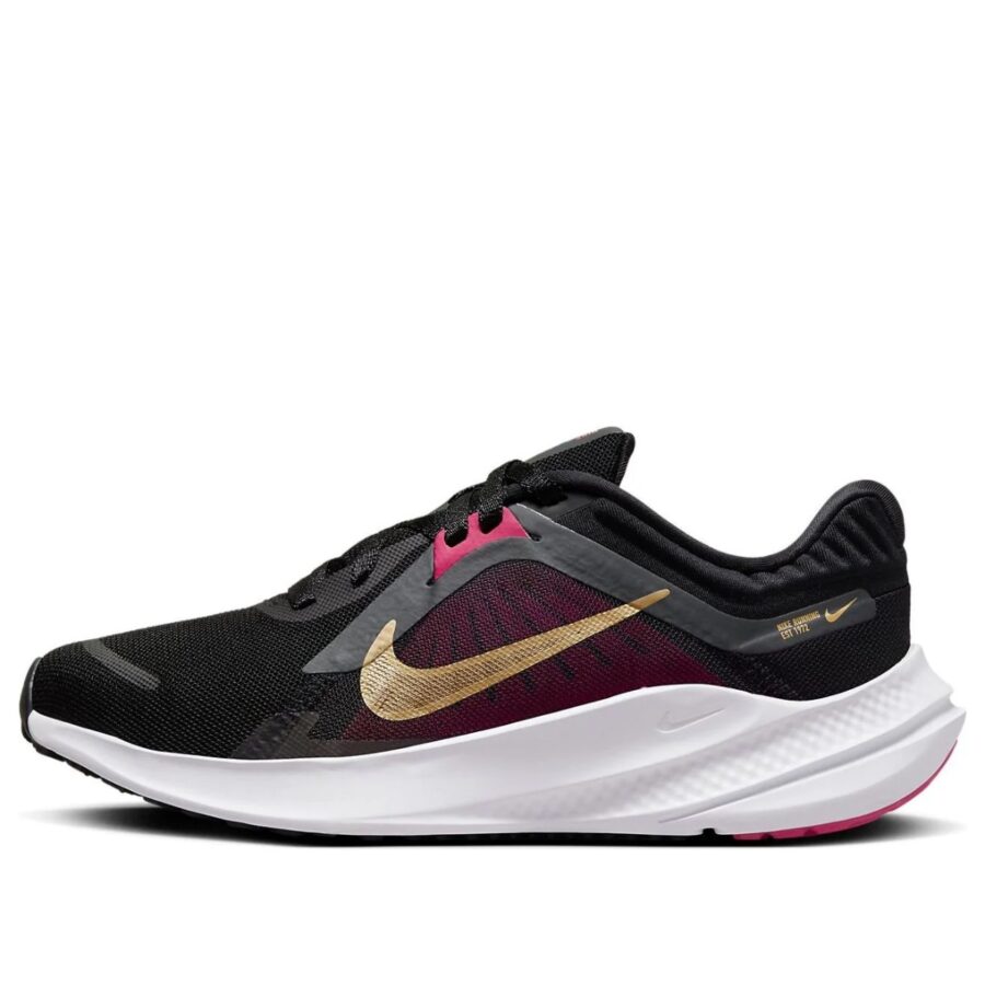 giày nike quest 5 'black dark smoke grey fireberry metallic gold' dd9291-009