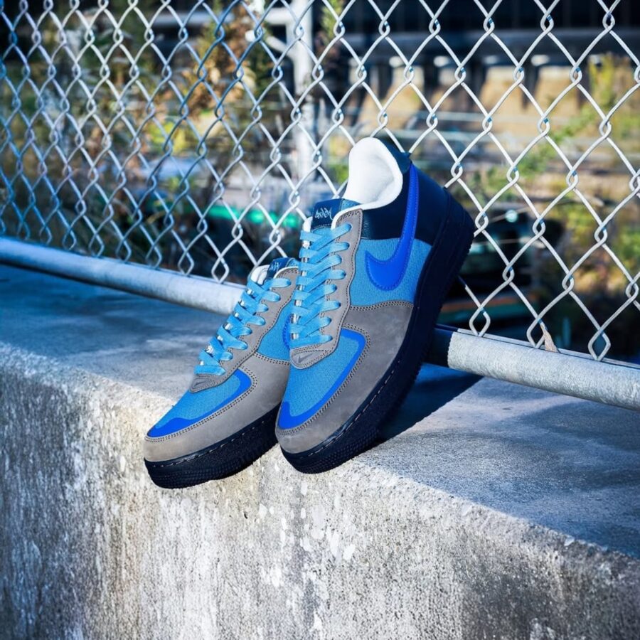 giày nike x stash air force 1 low 'soft grey harbor blue' hf5516-001