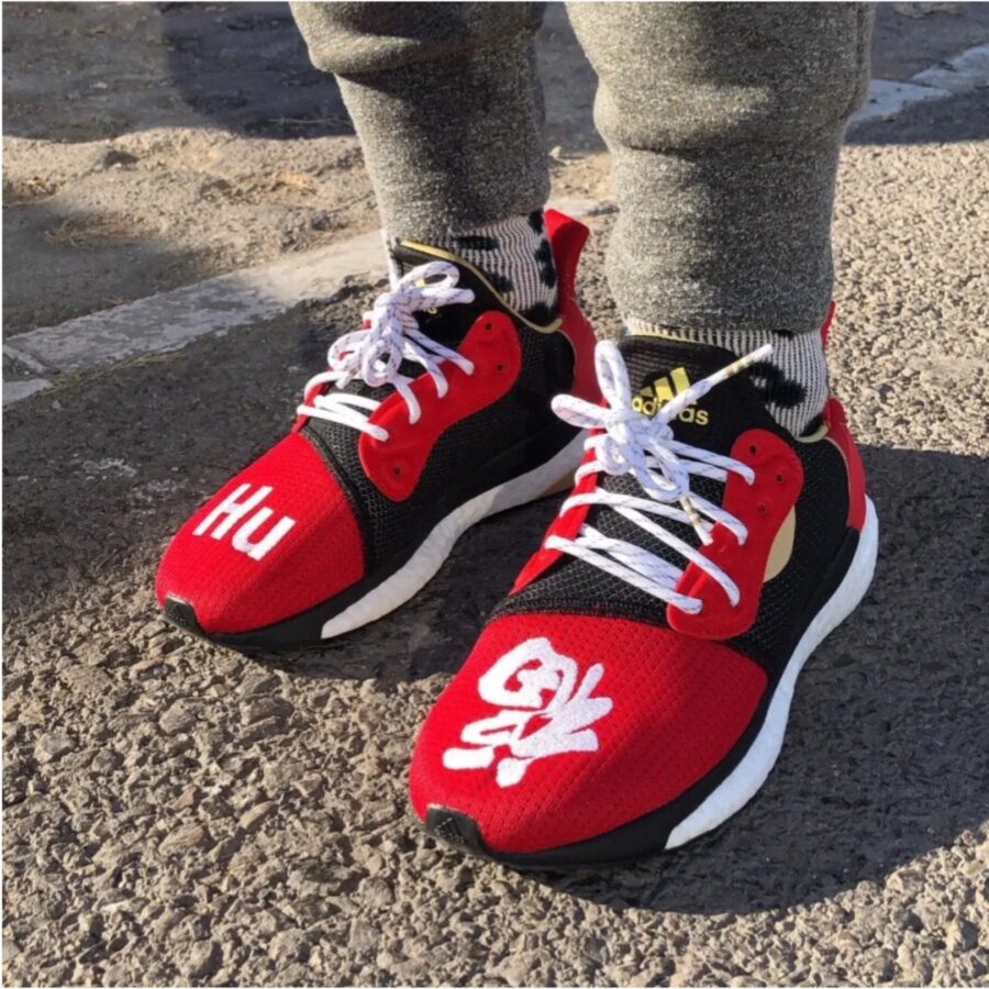 giày pharell adidas solar hu chinese new year ‘red’ ee8701