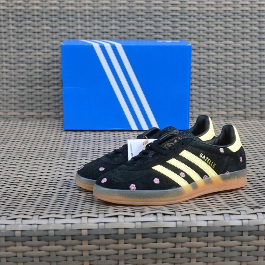 giày adidas gazelle indoor 'black almost yellow floral' if4490