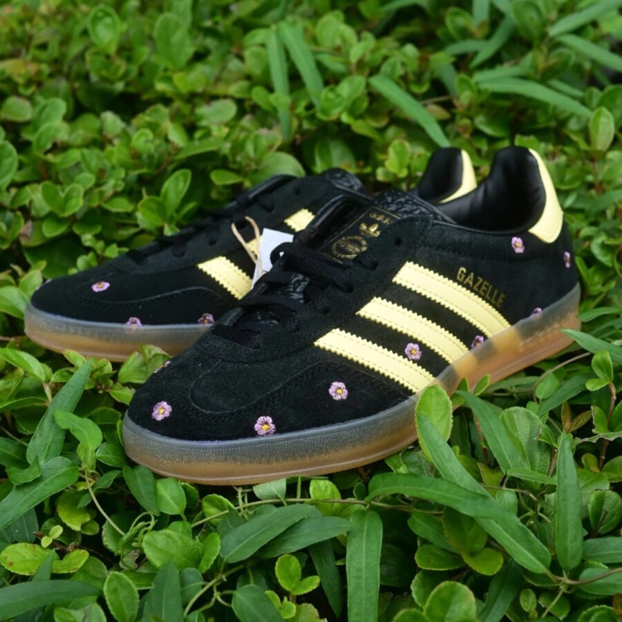 giày adidas gazelle indoor 'black almost yellow floral' if4490
