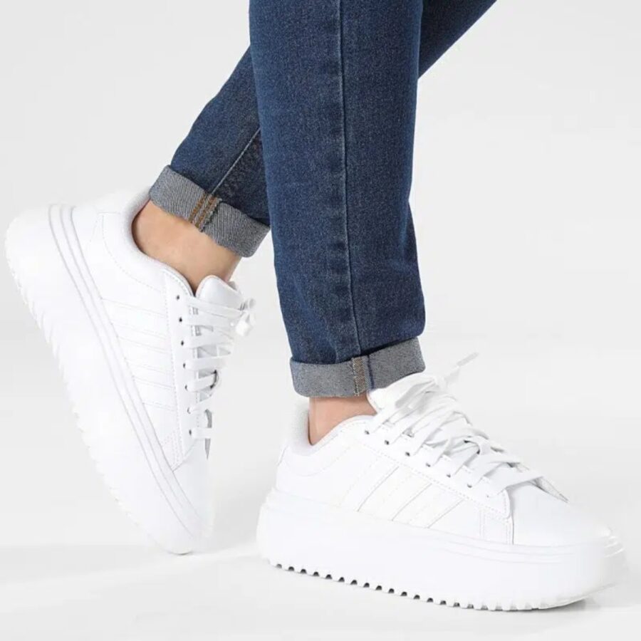 giày adidas grand court platform 'crystal white' ie1089