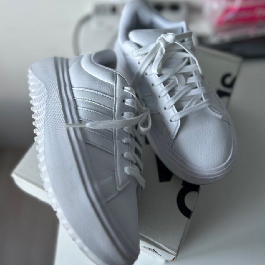 giày adidas grand court platform 'crystal white' ie1089