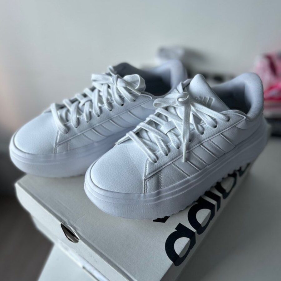 giày adidas grand court platform 'crystal white' ie1089