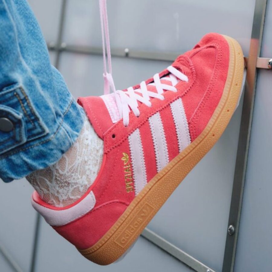 giày adidas handball spezial 'bright red clear pink' ie5894
