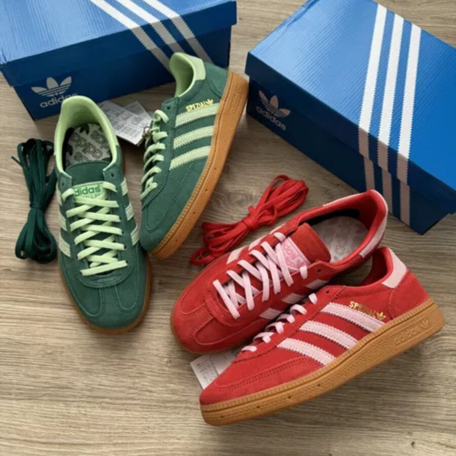 giày adidas handball spezial 'bright red clear pink' ie5894