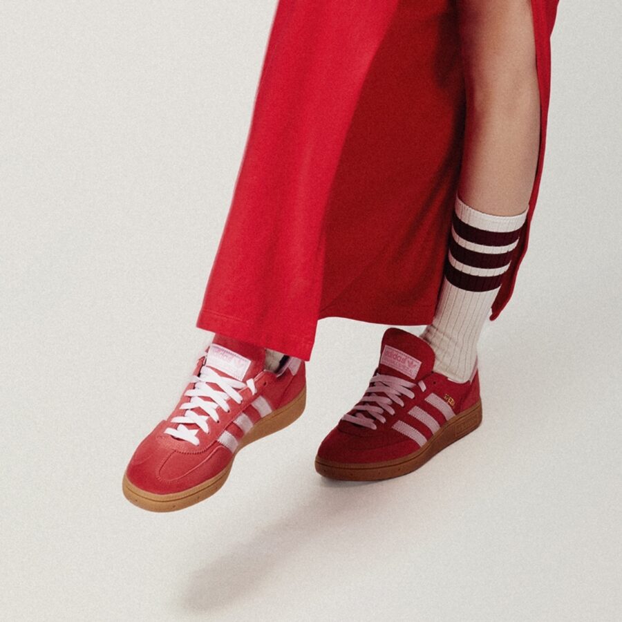 giày adidas handball spezial 'bright red clear pink' ie5894