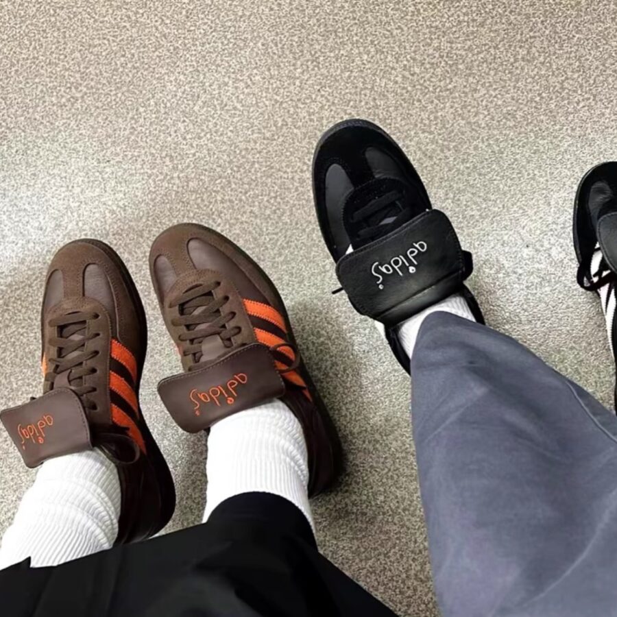 giày adidas handball spezial 'brown collegiate orange' hp6694