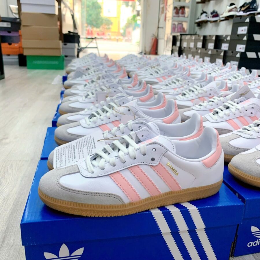 giày adidas samba og "white coral pink" jp5480