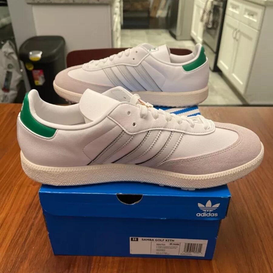 giày adidas x kith samba spikeless golf 'white green' ig5711