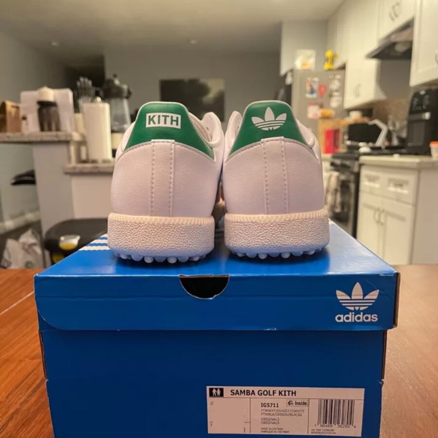 giày adidas x kith samba spikeless golf 'white green' ig5711