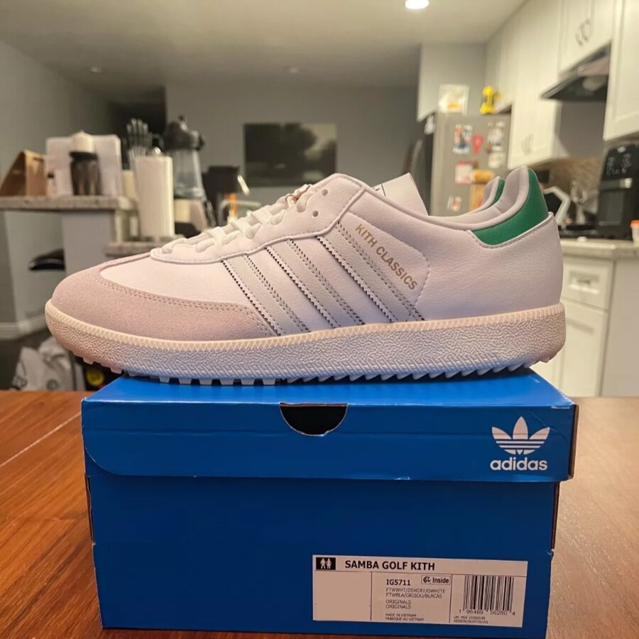 giày adidas x kith samba spikeless golf 'white green' ig5711