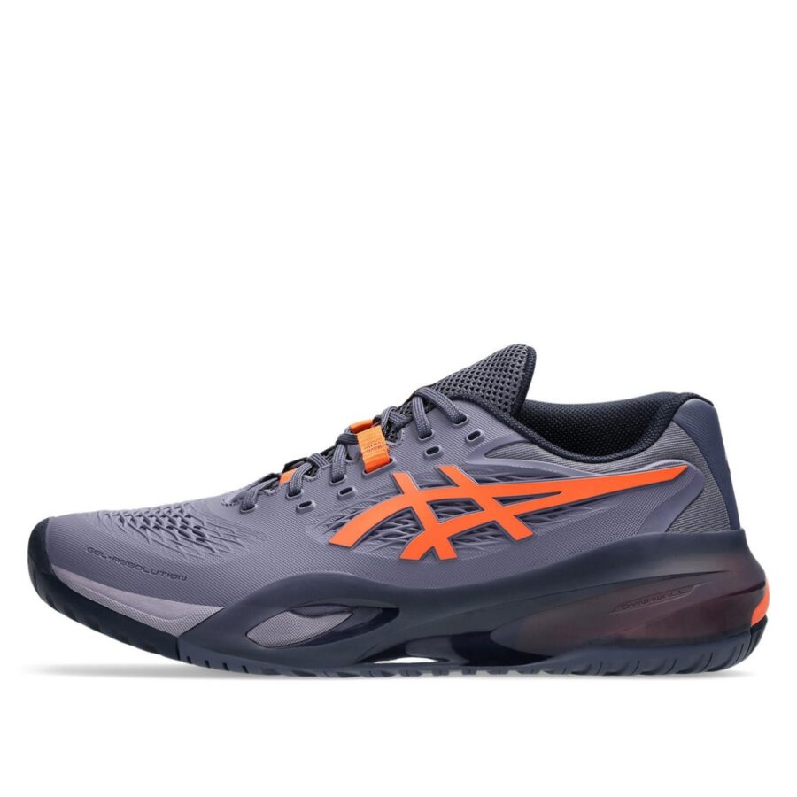 giày asics gel resolution x greyish "purple/nova orange" 1041a481-500