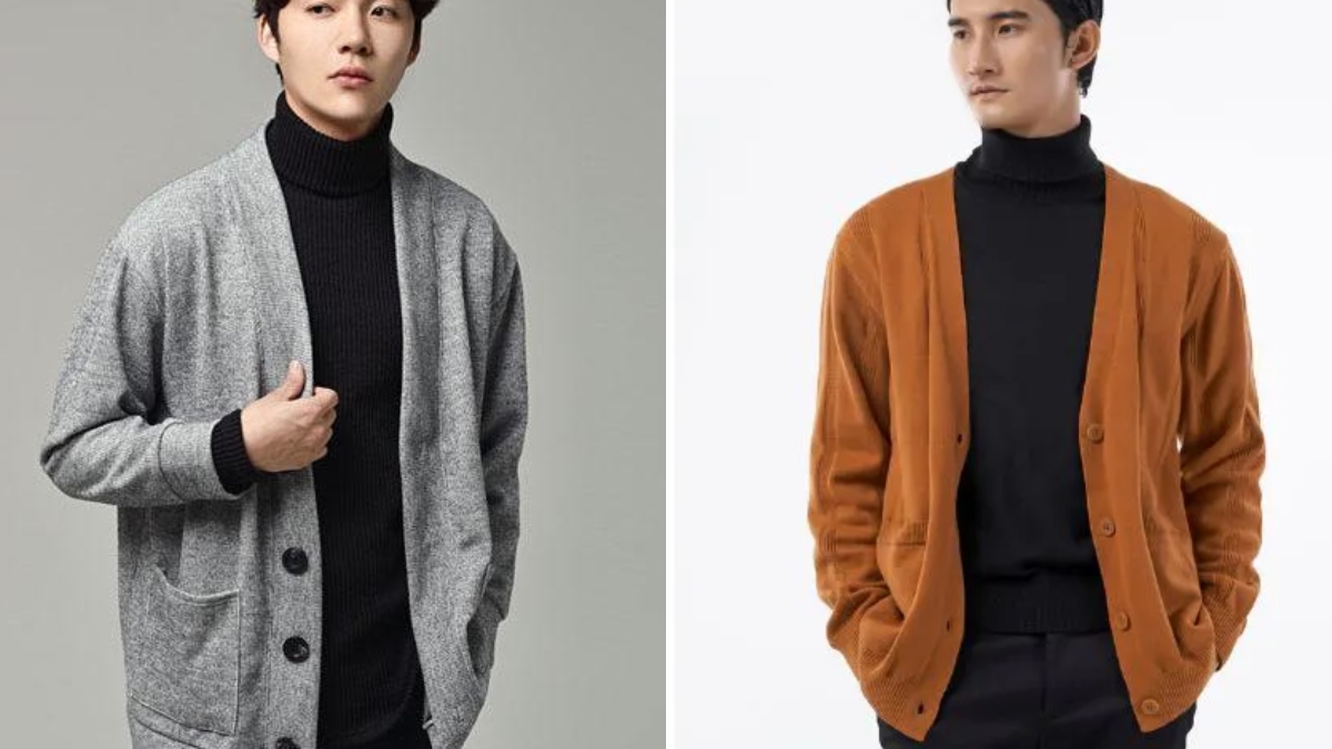 phối đồ với áo cardigan nam