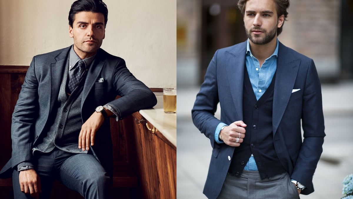 phối đồ với áo cardigan nam