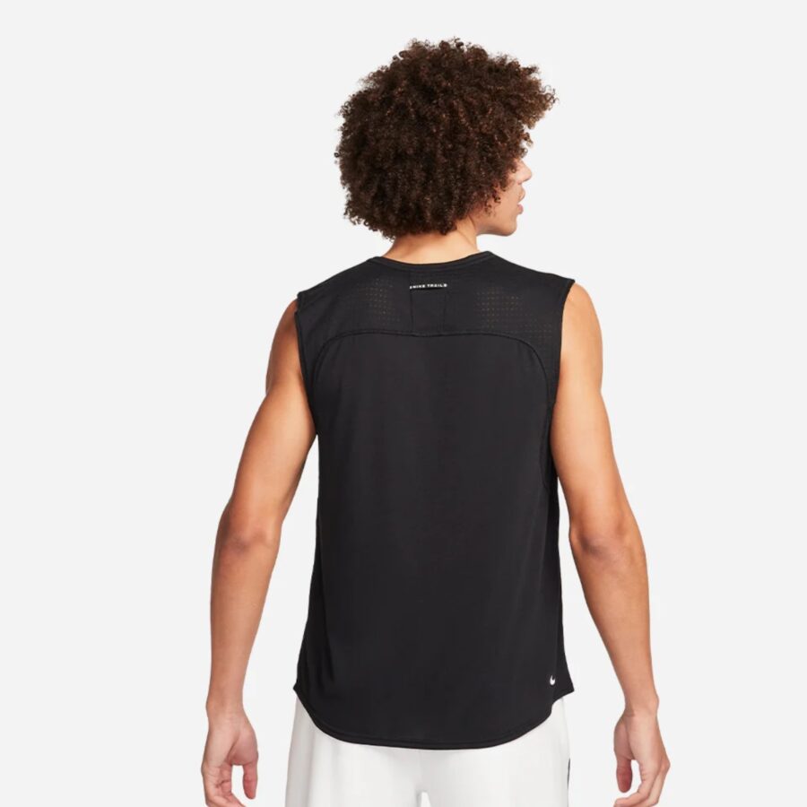 áo nike trail solar chase men's dri-fit sleeveless running top black fn3310-010