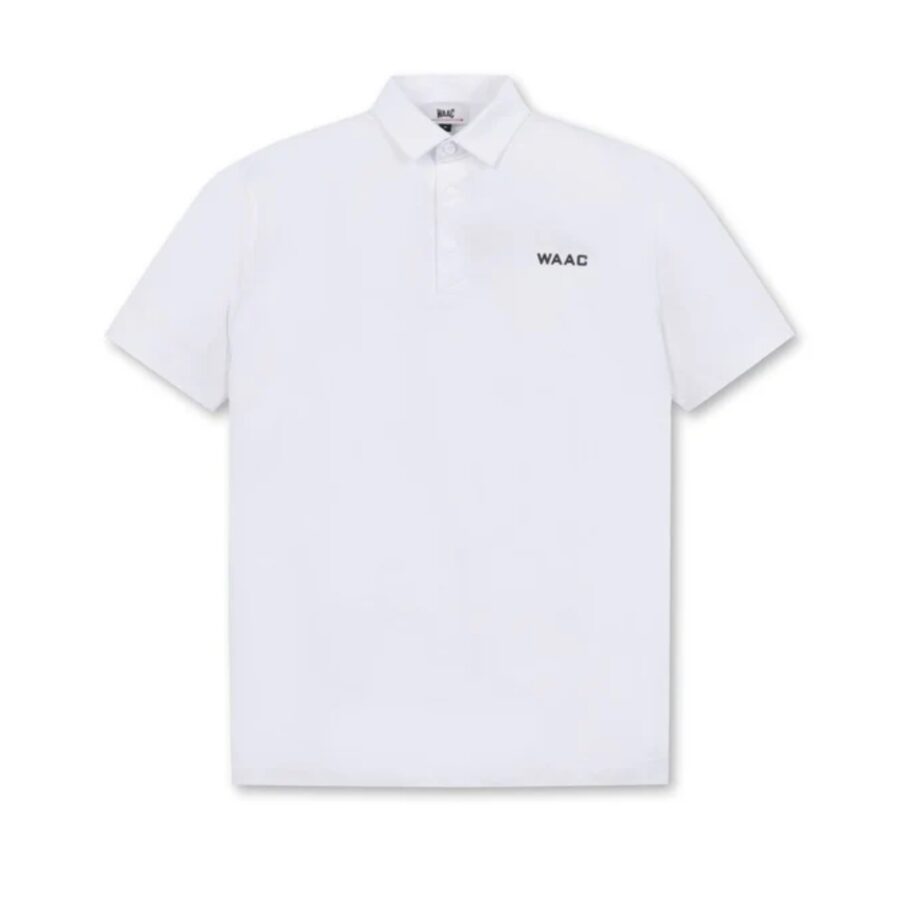 áo waac golf nam player's edition ss polo (logo type) white wmtcm24200-whx