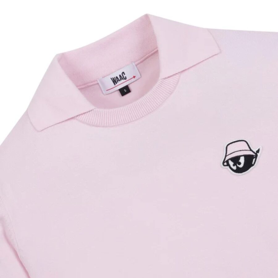 áo waac golf nữ bucket waacky collar sweater hồng nhạt wwwam24201-pil