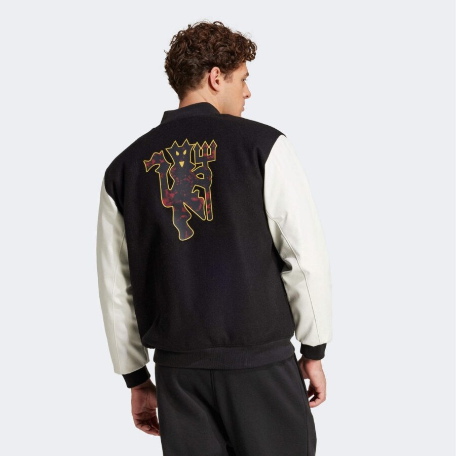 áo adidas jacket x manchester united in black jf0382