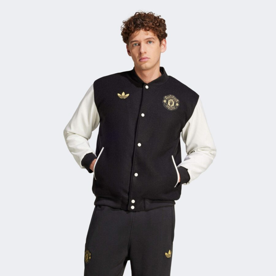 áo adidas jacket x manchester united in black jf0382