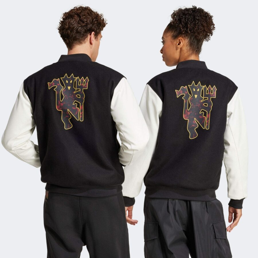áo adidas jacket x manchester united in black jf0382